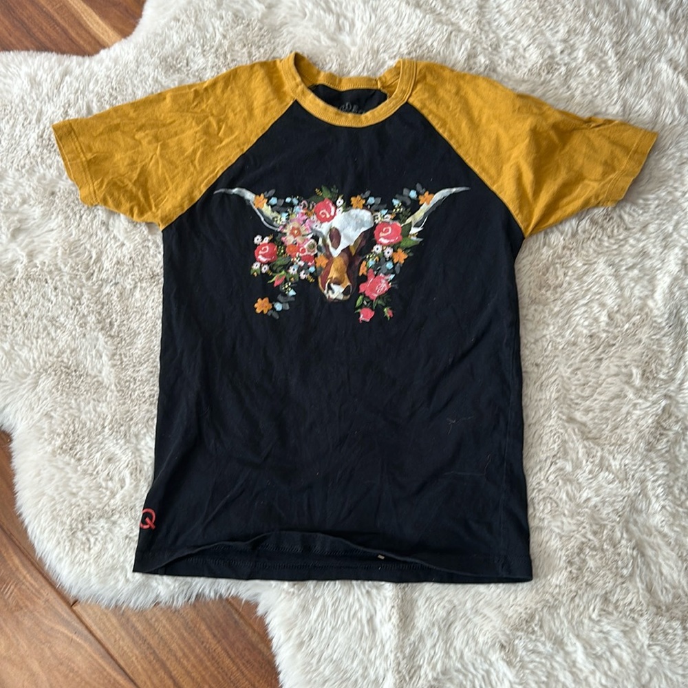 Rodeo Quincy Longhorn Print T-Shirt Size Women’s Small